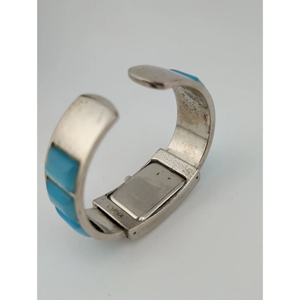 Women's Cuff Watch MOP Dial 22mm Case Blue Stones- New Battery